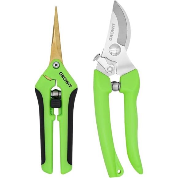 Pruning Shears & Gardening Scissors Set - 7"Titanium Coated Sharp Garden Clipper - Picture 8 of 8